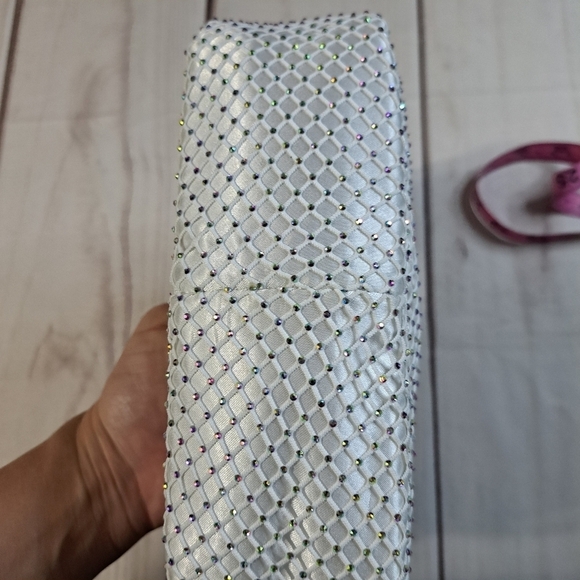 Vince Camuto Damsa Multicolor Crystal White Mesh Mini Shoulder Bag Purse - Picture 16 of 16